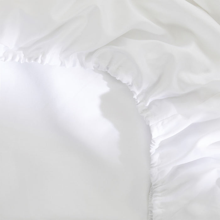 Damai Hoeslaken Biologisch Katoen Satijn 30cm Hoekhoogte - white