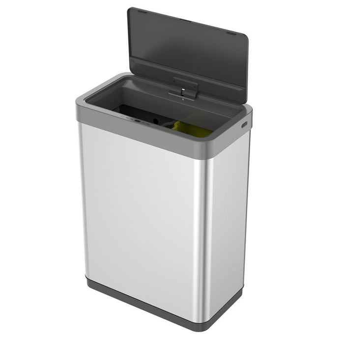 EKO Mirage X Sensor Recycler Bin 2x20 liter - RVS - Mat