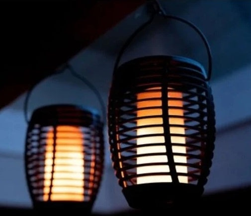 FlinQ Tuinverlichting Torch Zwart Solar incl. Lichtsenor Vlameffect 2