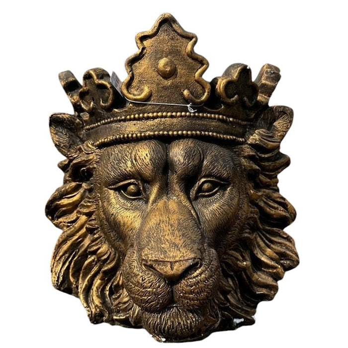 Vaas Plantenpot Bloempot Leeuw Brons Goud Plantenbak 43 cm