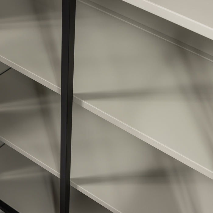 WOOOD 3-deurs vitrinekast XL Exhibit - Metaal - Zwart - 200x142x44 cm