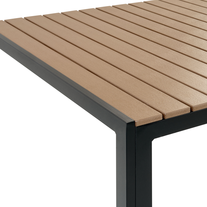 Beliani - NARDO - Tuinset voor 6 - Zwart|Bruin - Kunsthout