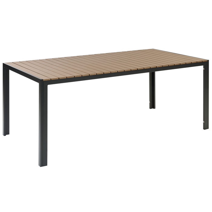 Beliani - NARDO - Tuinset voor 6 - Zwart|Bruin - Kunsthout