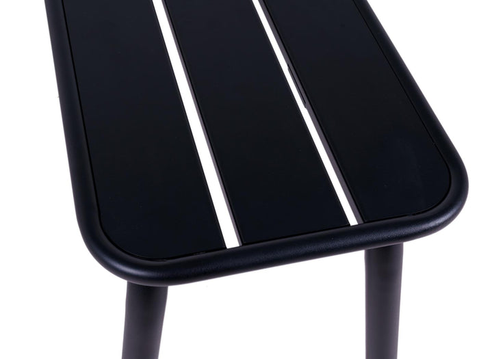 Metalen tuinbank Max 120 cm zwart - zonder rugleuning
