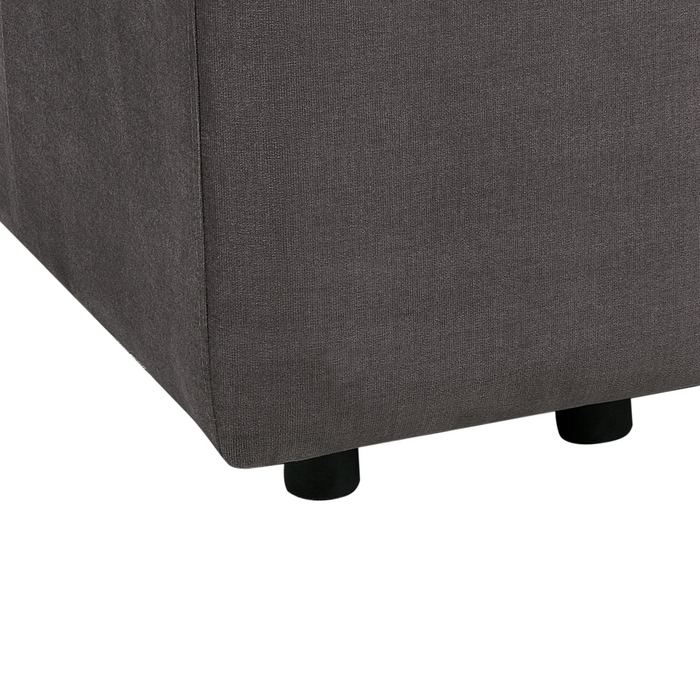 Beliani - FALSTERBO - Modulaire driezitsbank - Donkergrijs - Fluweel