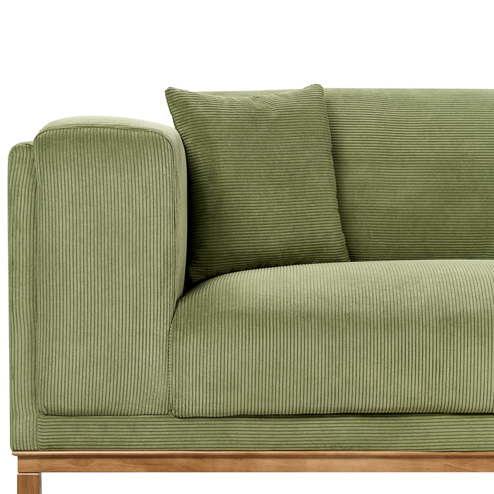 Beliani - VENG - Vierzitsbank - Groen - Corduroy