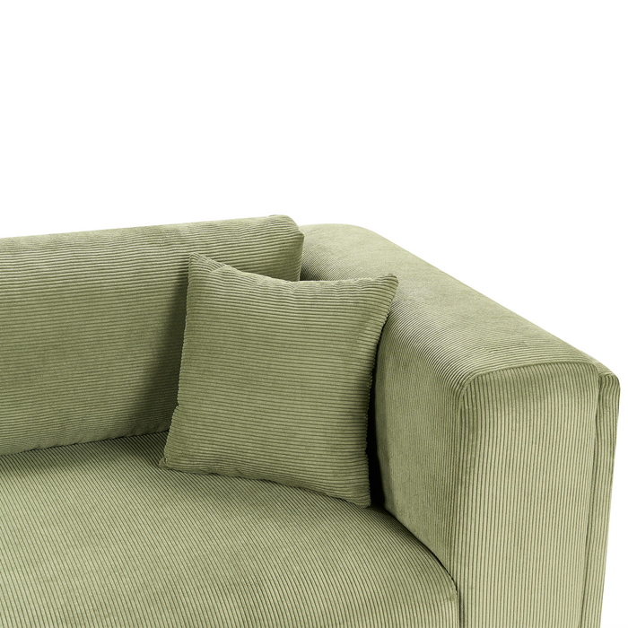 Beliani - VENG - Vierzitsbank - Groen - Corduroy