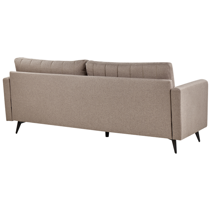 Beliani - MALA - Driezitsbank - Lichtbruin - Polyester