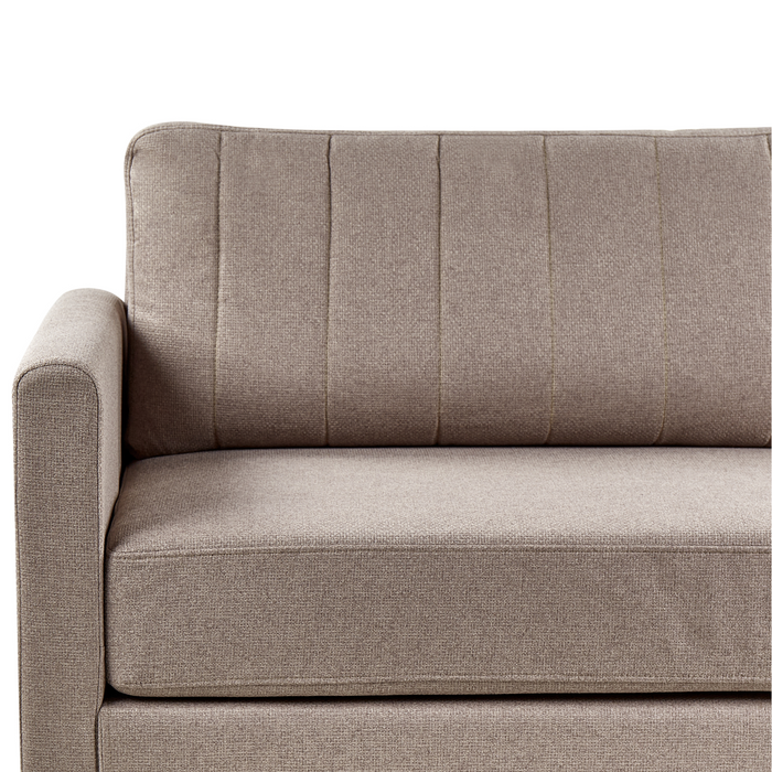 Beliani - MALA - Driezitsbank - Lichtbruin - Polyester