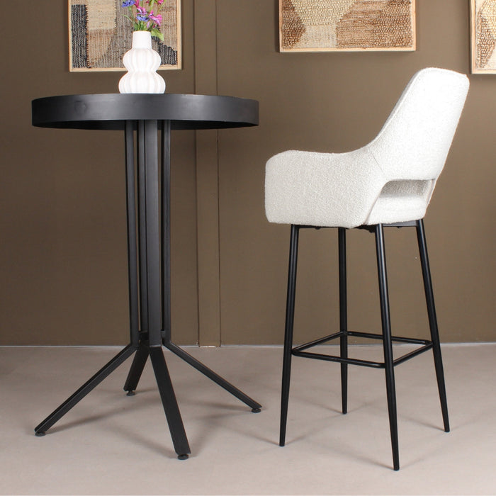 DS4U Lenon barkruk bouclé 2.0 - 75 cm - ivoor