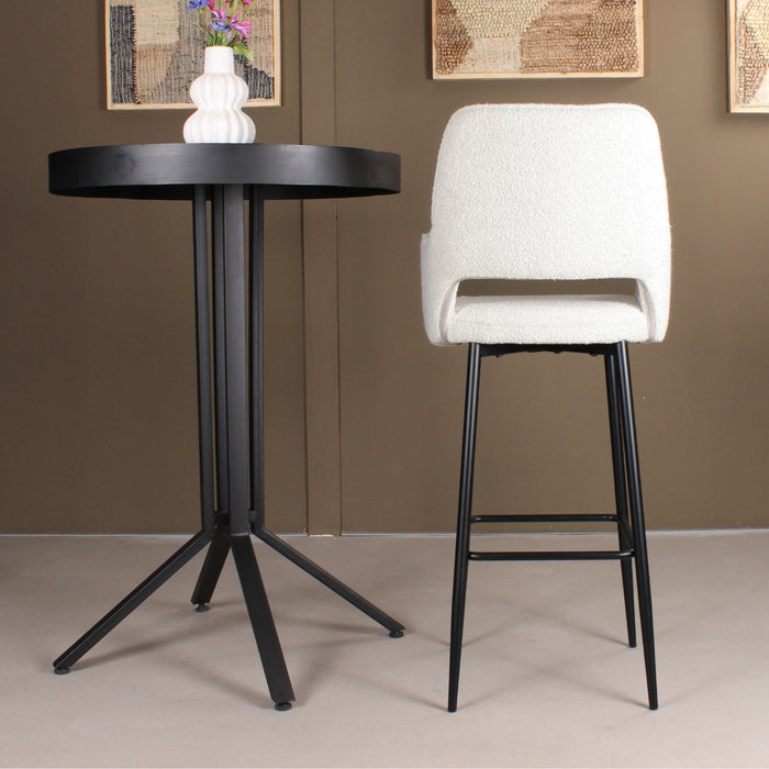 DS4U Lenon barkruk bouclé 2.0 - 75 cm - ivoor