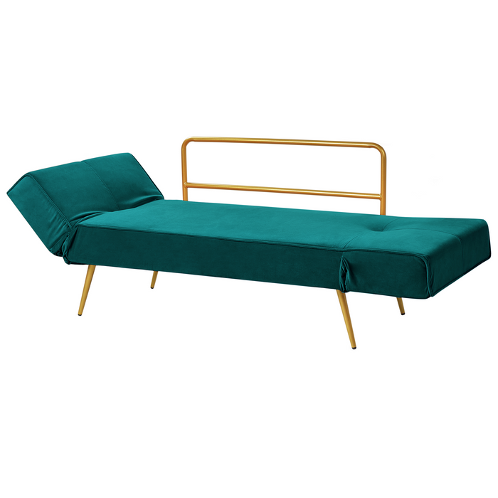 Beliani - SAARELA - Slaapbank - Smaragdgroen - Fluweel