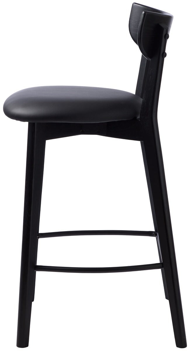 Hygge Interiors Pero Counterstoel Zwart Eiken | PU-Leer set van 2