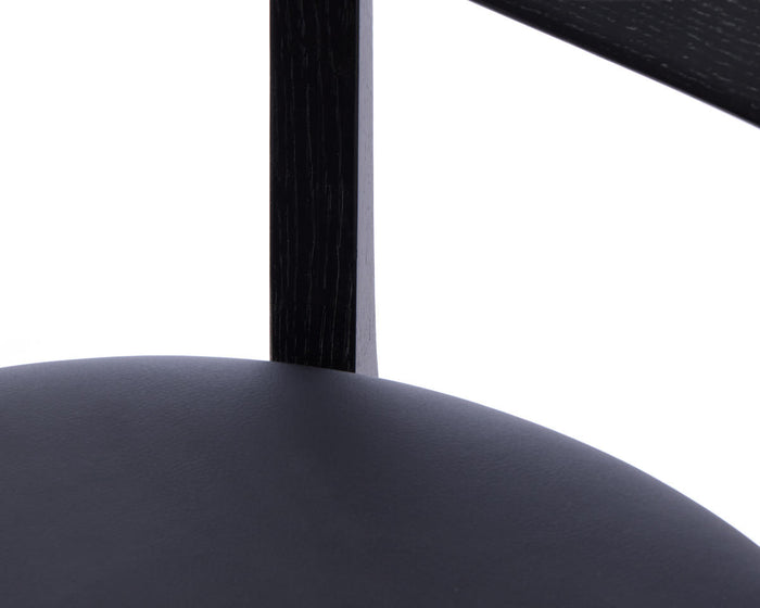 Hygge Interiors Pero Counterstoel Zwart Eiken | PU-Leer set van 2