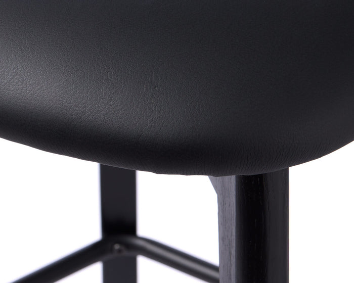 Hygge Interiors Pero Counterstoel Zwart Eiken | PU-Leer set van 2