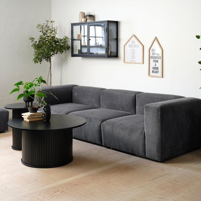 by fonQ Alon Salontafel Ø 90 cm - Zwart Eiken