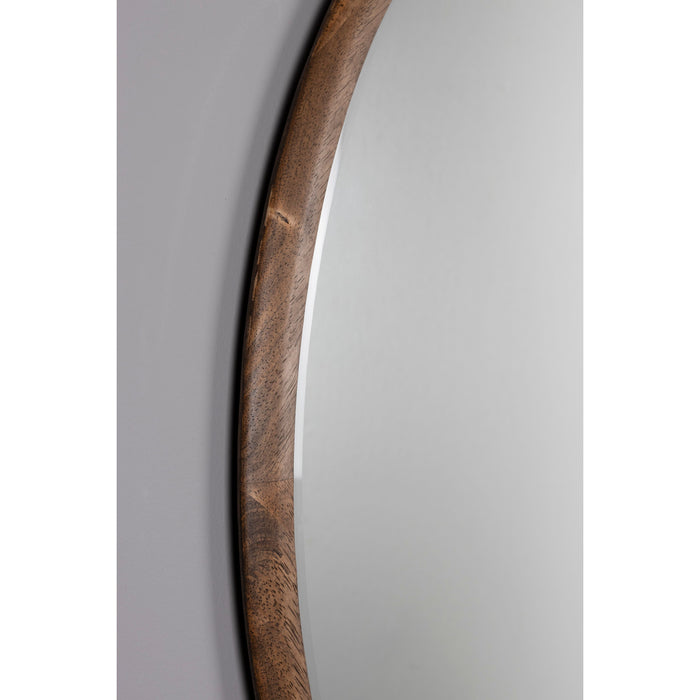 Dutchbone Gale Spiegel| Wandspiegel Rond 80 cm Hout - Bruin