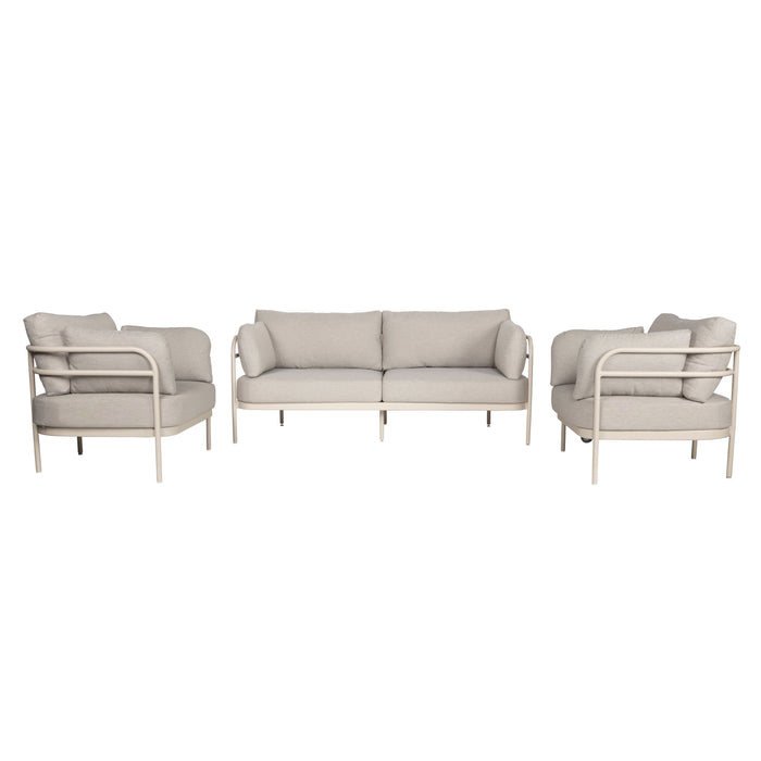 Zuiver Vista Tuin Loungeset bank + 2 fauteuils - Beige
