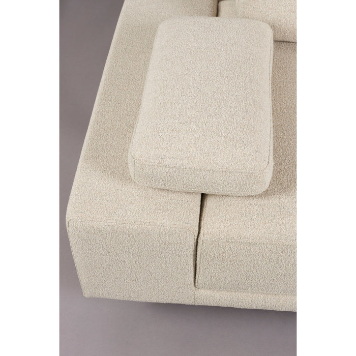 Dutchbone Shelly 3-zitsbank Rechts Chaise Longue Off-White - Wit