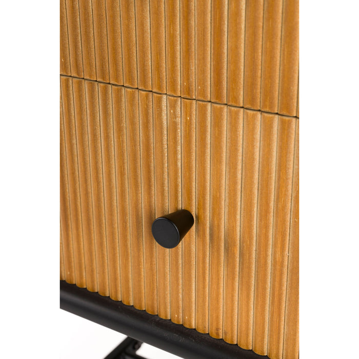 Housecraft Living Coztilla Bijzettafel| Nachtkastje Zwart| Bruin