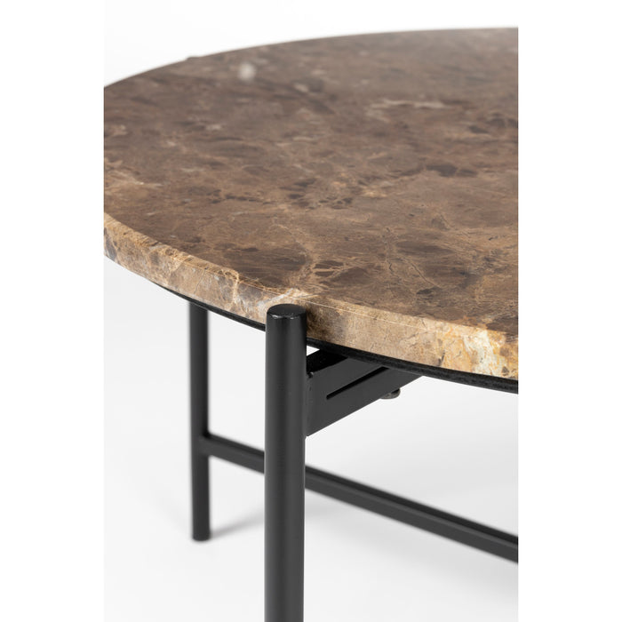 Housecraft Living Tooz bijzettafel Rond 60 cm Marmer Bruin