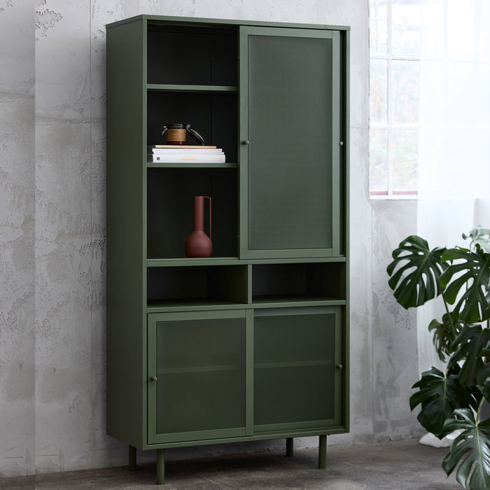 by fonQ Tibbe Opbergkast - H 180 cm - Olijfgroen