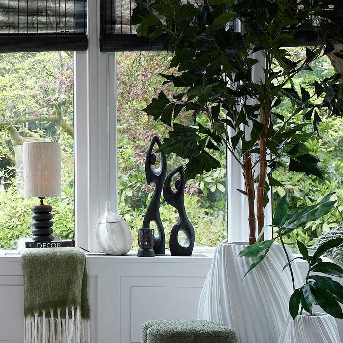 Light & Living Light&living Lampvoet Ø12x21 cm BUDONGO hout zwart