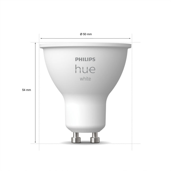 Philips Hue Starterspakket - White - GU10 - 4 Lampen - Bridge