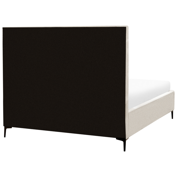 Beliani-SEZANNE-Slaapkamerset-Gebroken wit-160 x 200 cm-Bouclé