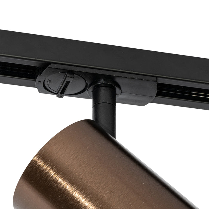 QAZQA Moderne spot donker brons voor railsysteem 1-fase 70mm - Iconic