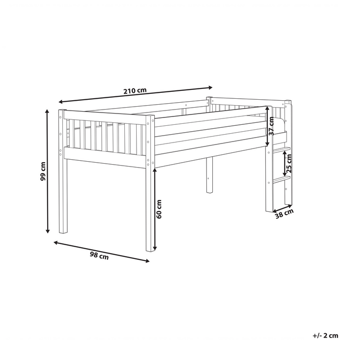 Beliani - PEIPIN - Kinderbed - Wit - 90 x 200 cm - Hout