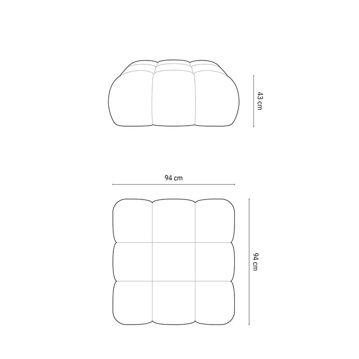 Milo Casa Tropea Modulair Bank Element - Hocker - Beige