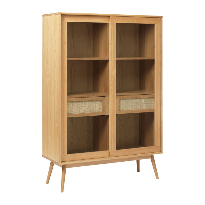 by fonQ Nomad Vitrinekast - Naturel Eiken