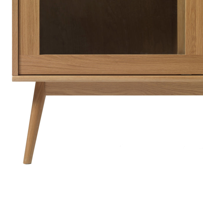 by fonQ Nomad Vitrinekast - Naturel Eiken