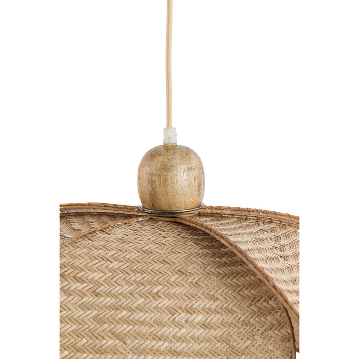 Light&living Hanglamp Ø60,5x30,5 cm LAVRIO webbing naturel+hout