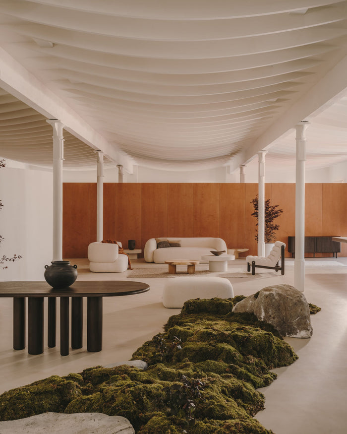 Kave Home - Mosi-salontafel van massief munggurhout, Ø 90 x 60 cm