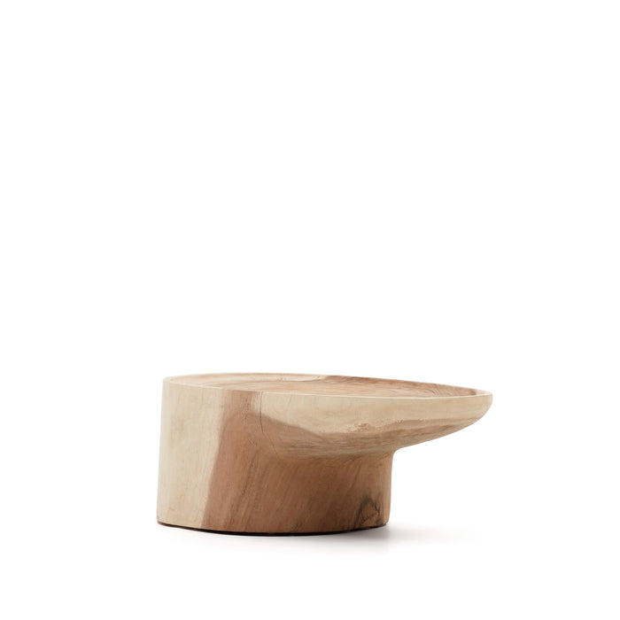 Kave Home - Mosi-salontafel met poot van massief munggurhout, Ø 90 x