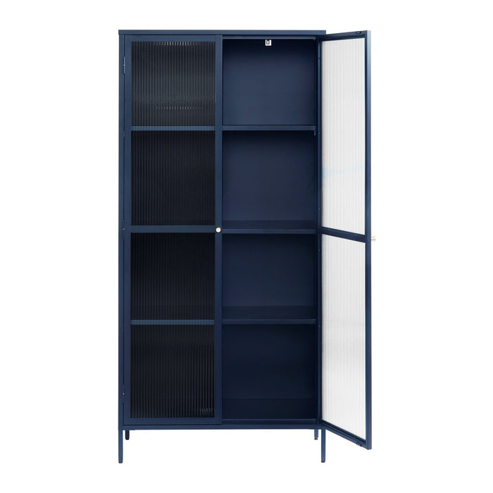 by fonQ Opal Vitrinekast - H 190 cm - Navy
