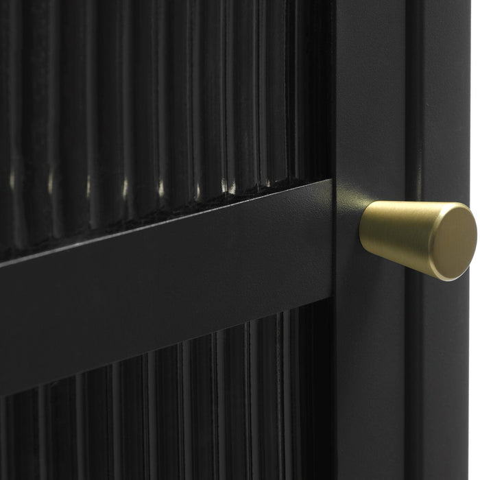 by fonQ Opal Vitrinekast - H 160 cm - Zwart