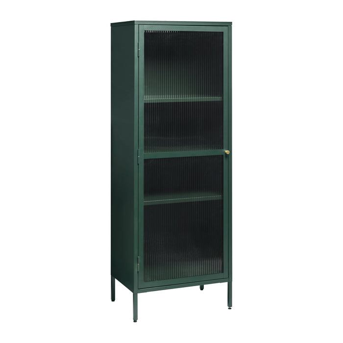 by fonQ Opal Vitrinekast - H 160 cm - Olijfgroen