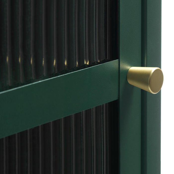 by fonQ Opal Vitrinekast - H 160 cm - Olijfgroen