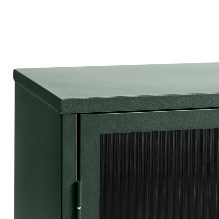 by fonQ Opal Vitrinekast - H 160 cm - Olijfgroen