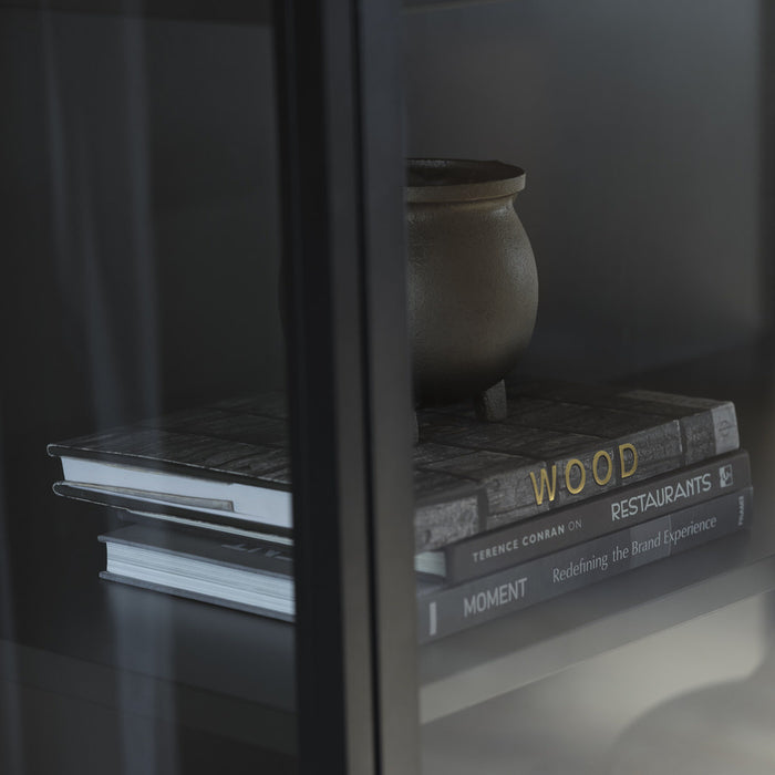 by fonQ Fort Vitrinekast - H 160 cm - Zwart