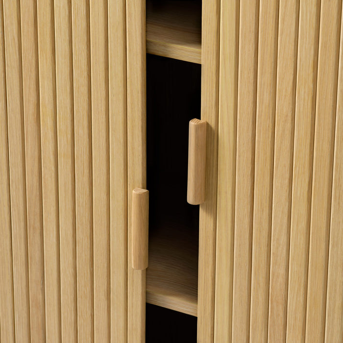 by fonQ Splinted Opbergkast - Naturel Eiken