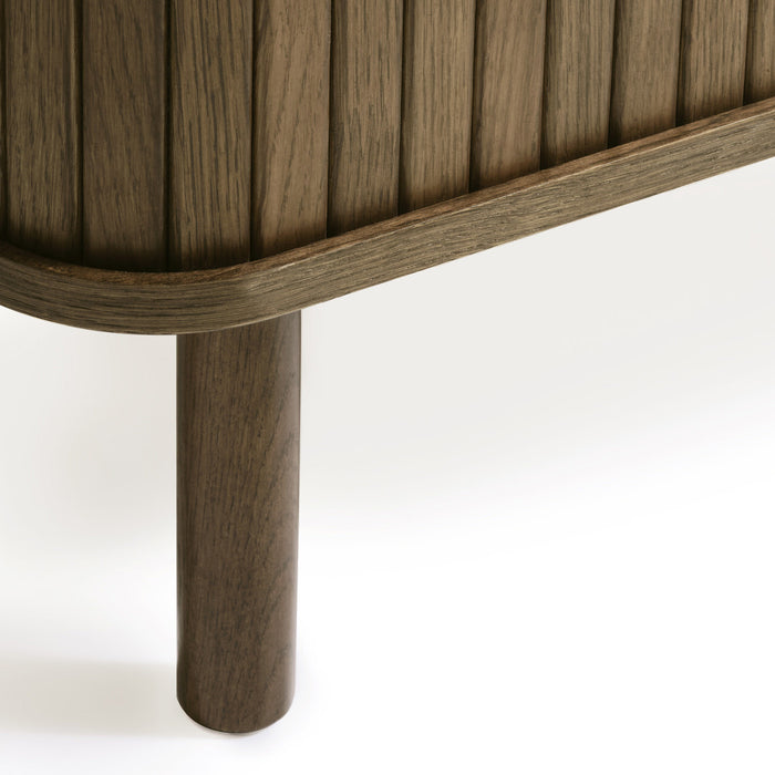 by fonQ Splinted Tv-meubel - Smoked Eiken