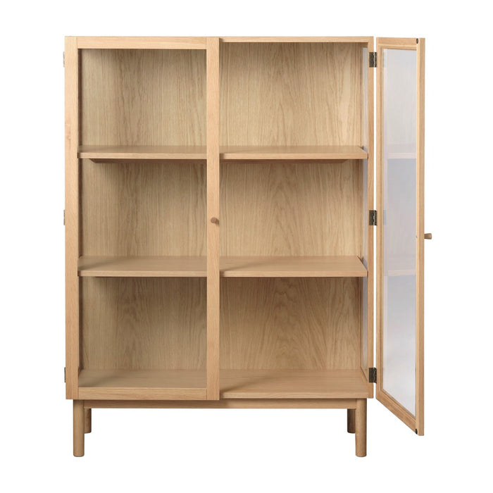 by fonQ Fika Vitrinekast - H 140 cm - Naturel Eiken