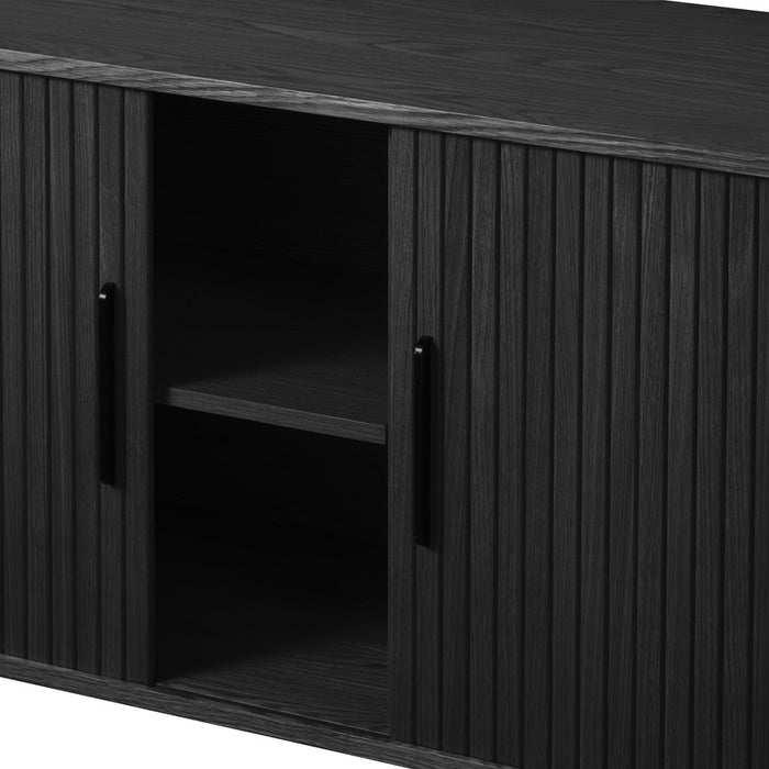 by fonQ Alon Dressoir - B 180 cm - Zwart Eiken