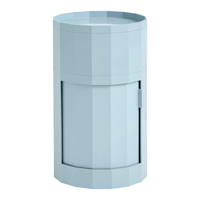 HAY Facet Bijzettafel met Opbergvak - High - Misty Blue