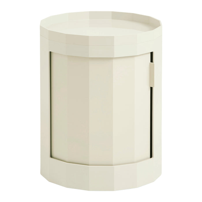 HAY Facet Bijzettafel met Opbergvak - Low - Eggshell