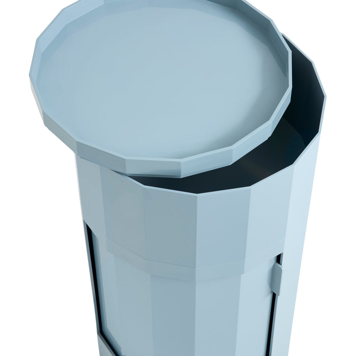 HAY Facet Bijzettafel met Opbergvak - High - Misty Blue